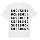 White t-shirt med Bocksbol ordlek t-shirt