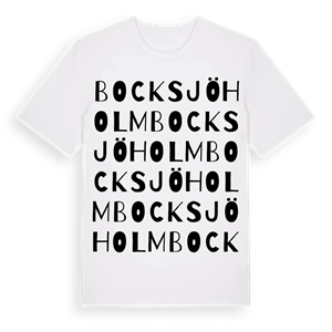 Bocksjöholm ordlek t-shirt – ekologisk bomull t-shirt från Pinshirt
