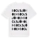 White t-shirt med Bocksjöholm ordlek t-shirt