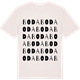 Vintage White t-shirt med Boda ordlek t-shirt
