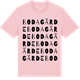 Pink Cotton t-shirt med Bodagärde ordlek t-shirt