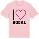 Pink Cotton t-shirt med Jag älskar Bodal t-shirt stort tryck