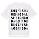 White t-shirt med Bodalshagen ordlek t-shirt