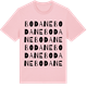 Pink Cotton t-shirt med Bodane ordlek t-shirt