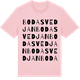 Pink Cotton t-shirt med Bodasvedjan ordlek t-shirt