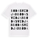 White t-shirt med Bodasvedjan ordlek t-shirt