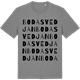 Mid Heather Gray t-shirt med Bodasvedjan ordlek t-shirt