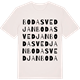 Vintage White t-shirt med Bodasvedjan ordlek t-shirt