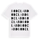 White t-shirt med Bodeland ordlek t-shirt