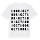 White t-shirt med Bodraget ordlek t-shirt