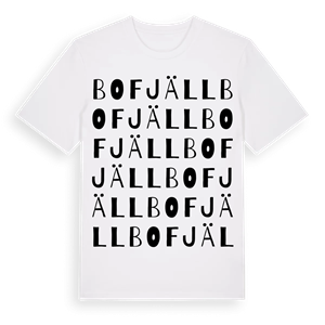 Bofjäll ordlek t-shirt – ekologisk bomull t-shirt från Pinshirt