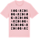 Pink Cotton t-shirt med Bogared ordlek t-shirt