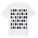 White t-shirt med Bogared ordlek t-shirt