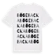 White t-shirt med Bögebacka ordlek t-shirt