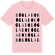 Pink Cotton t-shirt med Böglabo ordlek t-shirt