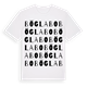 White t-shirt med Böglabo ordlek t-shirt