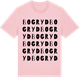 Pink Cotton t-shirt med Bogryd ordlek t-shirt