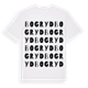 White t-shirt med Bogryd ordlek t-shirt
