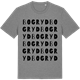Mid Heather Gray t-shirt med Bogryd ordlek t-shirt