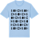 Blue Soul t-shirt med Bohem ordlek t-shirt