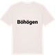 Vintage White t-shirt med Böhögen fetstil t-shirt