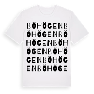 Böhögen ordlek t-shirt – ekologisk bomull t-shirt från Pinshirt