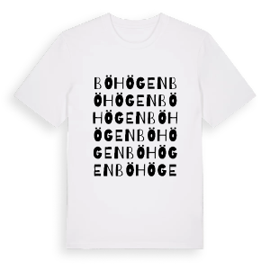 Böhögen ordlek t-shirt – ekologisk bomull t-shirt från PinShirt