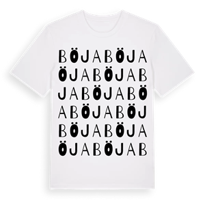 Böja ordlek t-shirt – ekologisk bomull t-shirt från Pinshirt