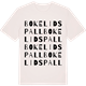 Vintage White t-shirt med Bokelids pall ordlek t-shirt