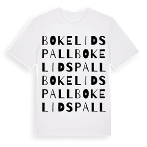 Bokelids pall ordlek t-shirt – ekologisk bomull t-shirt från Pinshirt