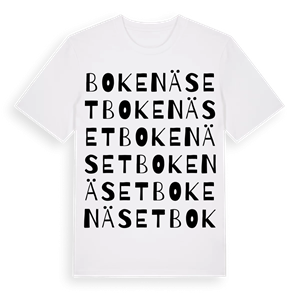 Bokenäset ordlek t-shirt – ekologisk bomull t-shirt från Pinshirt