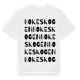 White t-shirt med Bokeskogen ordlek t-shirt