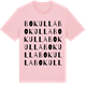 Pink Cotton t-shirt med Bokulla ordlek t-shirt