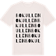 Vintage White t-shirt med Bokullen ordlek t-shirt