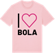 Pink Cotton t-shirt med Jag älskar Bola t-shirt stort tryck