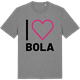 Mid Heather Gray t-shirt med Jag älskar Bola t-shirt stort tryck