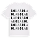 White t-shirt med Bola ordlek t-shirt