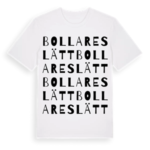 Bollareslätt ordlek t-shirt – ekologisk bomull t-shirt från Pinshirt
