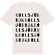 Vintage White t-shirt med Bollsjö bruk ordlek t-shirt
