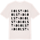 Vintage White t-shirt med Bolstad ordlek t-shirt