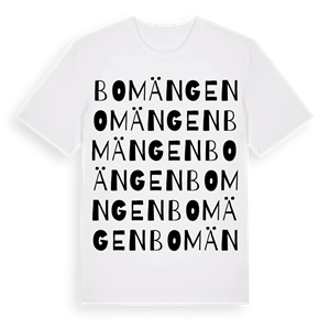 Bomängen ordlek t-shirt – ekologisk bomull t-shirt från Pinshirt