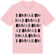 Pink Cotton t-shirt med Bomma ordlek t-shirt