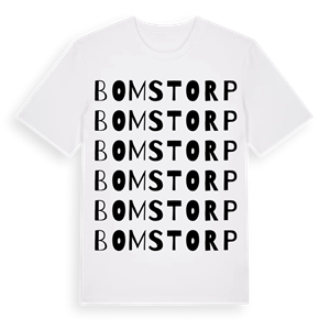 Bomstorp ordlek t-shirt – ekologisk bomull t-shirt från Pinshirt