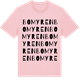 Pink Cotton t-shirt med Bomyren ordlek t-shirt