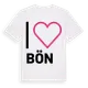 White t-shirt med Jag älskar Bön t-shirt stort tryck