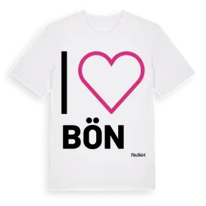 Jag älskar Bön t-shirt stort tryck – ekologisk bomull t-shirt från Pinshirt