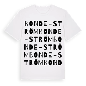Bonde-Ström ordlek t-shirt – ekologisk bomull t-shirt från Pinshirt