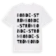 White t-shirt med Bonde-Ström ordlek t-shirt