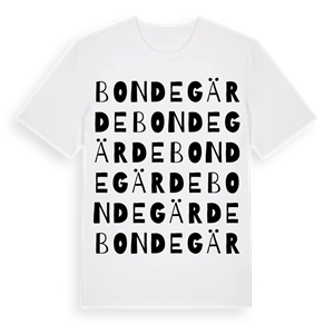 Bondegärde ordlek t-shirt – ekologisk bomull t-shirt från Pinshirt