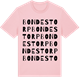 Pink Cotton t-shirt med Bondestorp ordlek t-shirt
